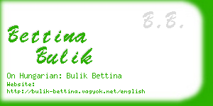 bettina bulik business card